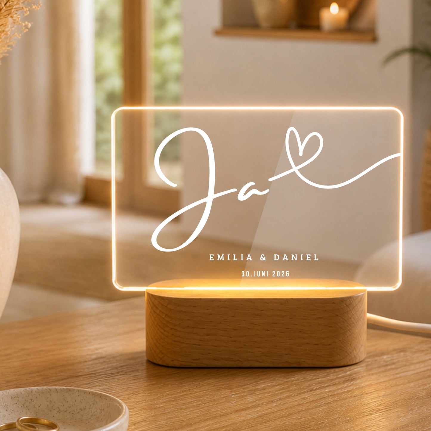Personalisiertes Astronaut Nachtlicht mit Namen – LED Acryl Lampe für Kinderzimmer & Einschlaflicht