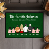 Personalisierte Familien-Fußmatte mit Namen – Individuelle Fußmatte mit Familiennamen – Willkommen Fußmatte „Die Familie“ – Einzugsgeschenk für neues Zuhause