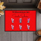 Personalisierte Familien-Fußmatte – Individuelle Fußmatte mit Namen und Schuh-Design