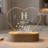 Nachtlicht "Wildblumen Monogramm" Personalisiert