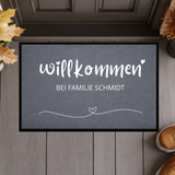 Personalisierte Willkommen-Fußmatte mit Familiennamen – Individuelle Eingangsmatte