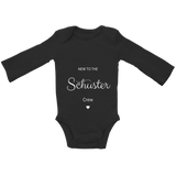 Personalisierter Baby-Body „New to the Crew“ – Neugeborenen-Strampler mit individuellem Namen, Geschenk zur Babyparty & Geburtsankündigung