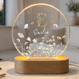 Nachtlicht "Wildblumen Monogramm" Personalisiert