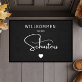 Personalisierte Willkommen-Fußmatte mit Familiennamen – Moderne individuelle Eingangsmatte, Geschenk zum Einzug