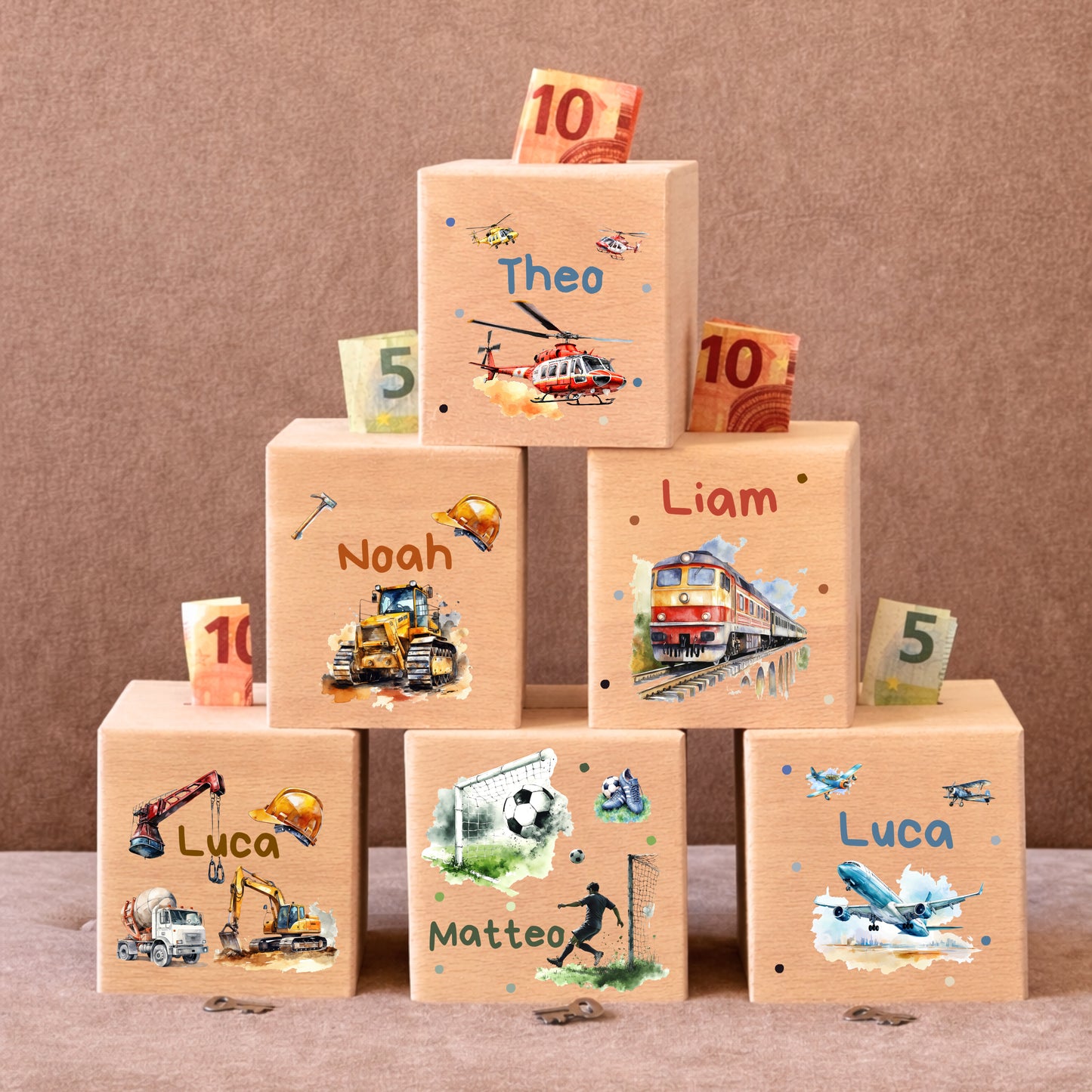 Spardose Holz Bundle 10