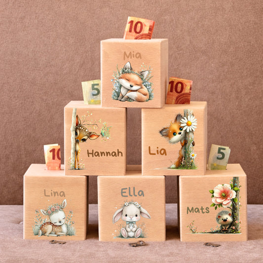 Spardose Holz Bundle 4