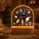 Nachtlicht Weltall Monogramm