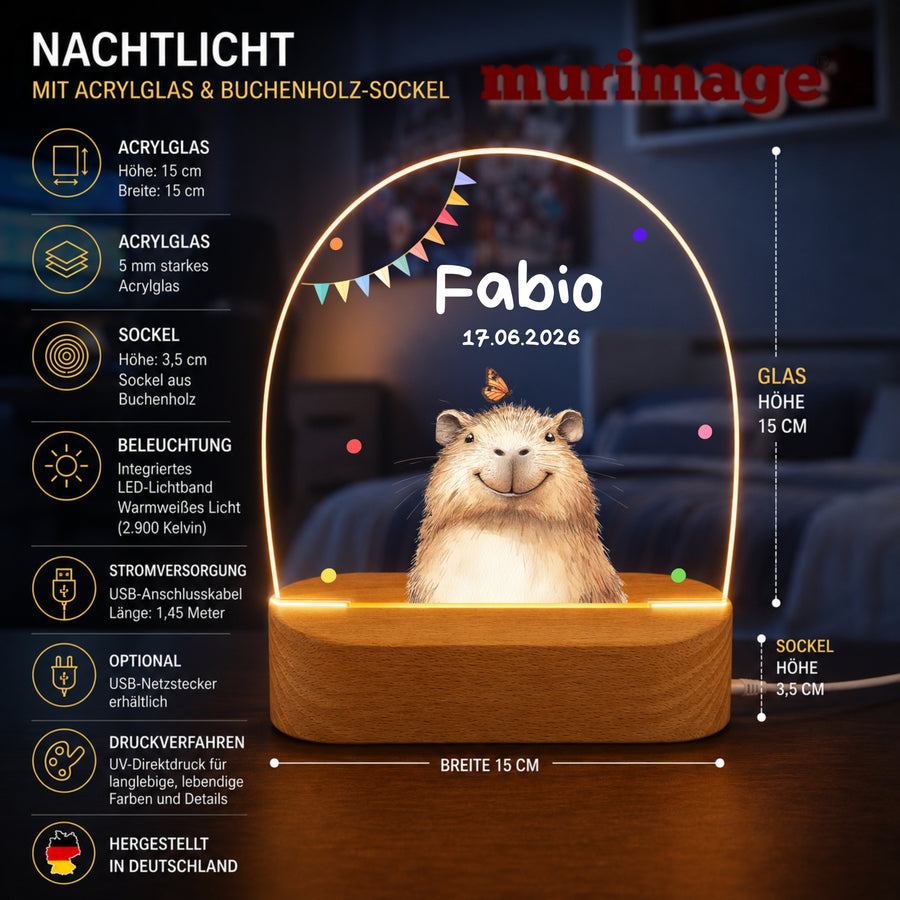 Nachtlichter Bundle 3 Tiere mit Wimpel