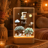Nachtlicht Safari Tiere Monogramm