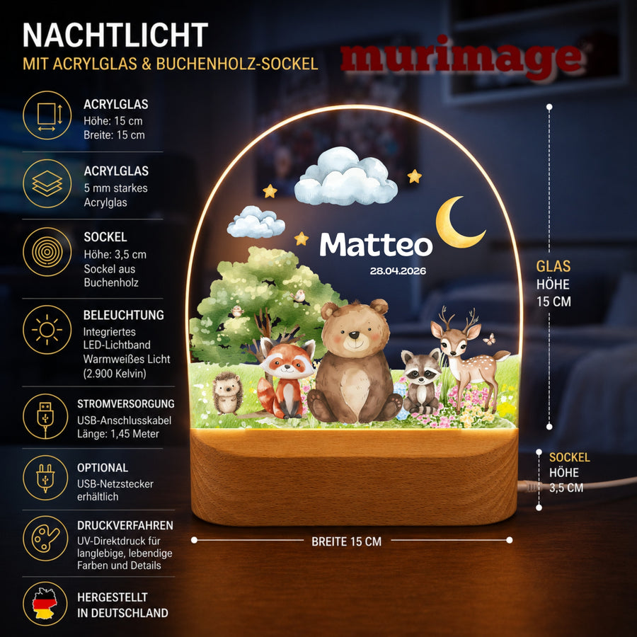 Nachtlichter Tiere im Mondlicht